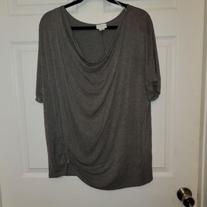 XL gray Jaclyn Smith drape neck shirt
